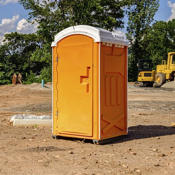 how often are the porta potties cleaned and serviced during a rental period in Independence